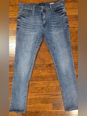 Aeropostale Men’s Skinny Jeans 36x32 Medium Wash Stretch Denim